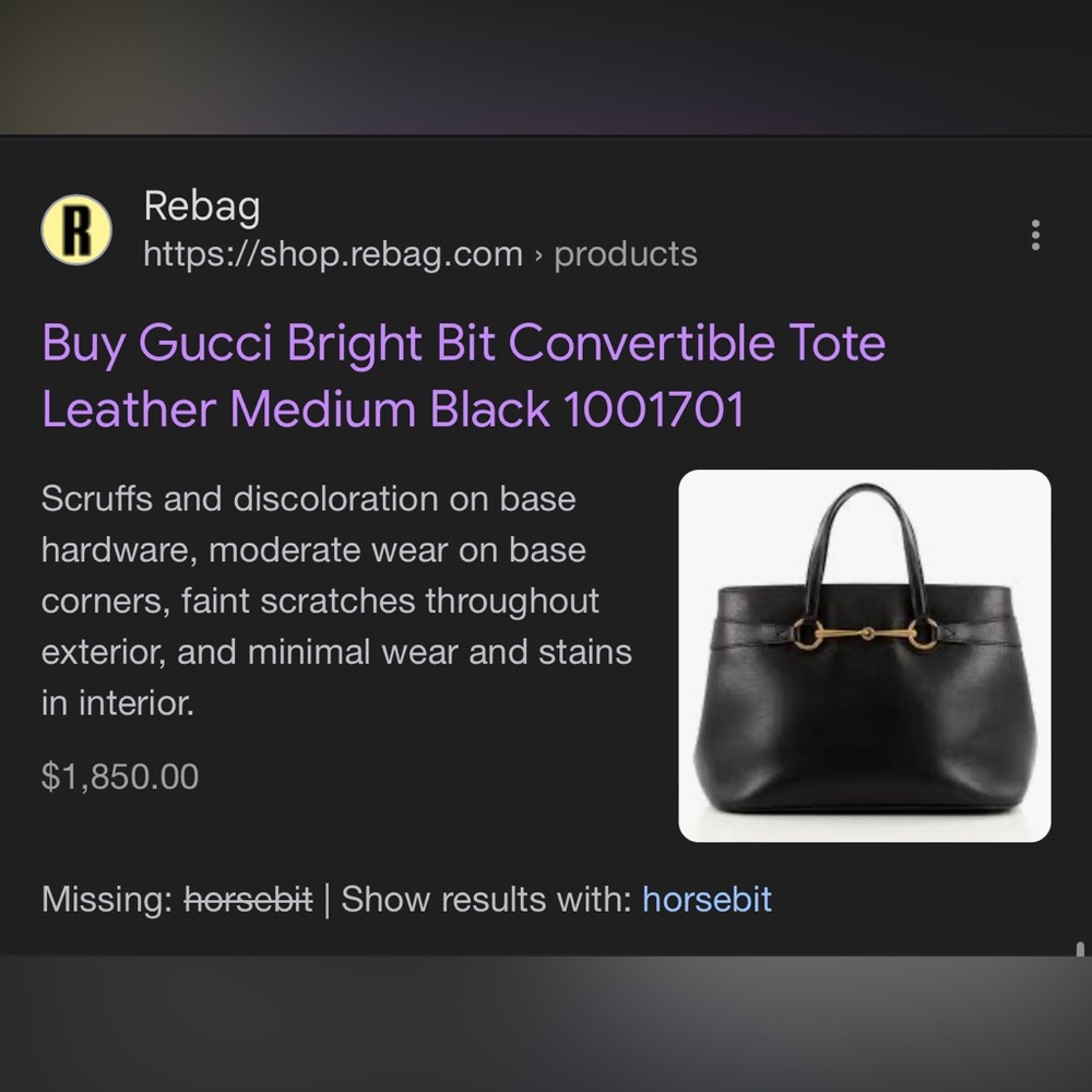 Gucci Horsebit Convertible Leather Tote - Picture 15 of 15